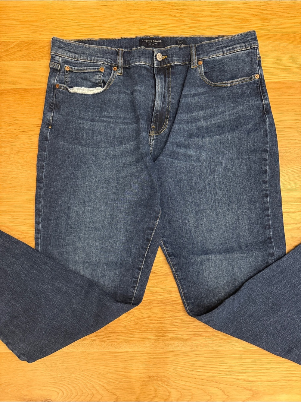 Lucky Brand Slim Straight Jeans in Dark Blue Indigo